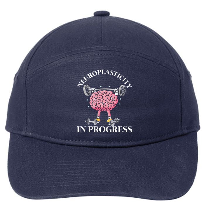 Neuroplasticity In Progress Neuroscience Neurology 7-Panel Snapback Hat