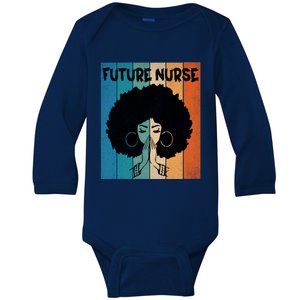 Nurse In Progress Unapologetically Dope Black Future Nurse Gift Baby Long Sleeve Bodysuit