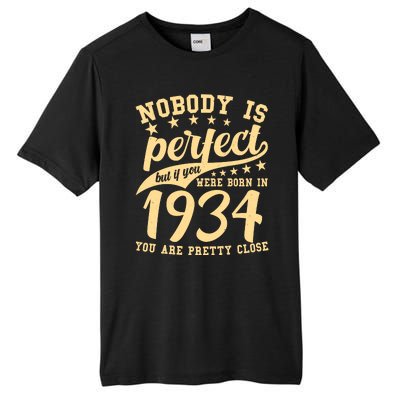 Nobody Is Perfect Born In 1934 90th Birthday Tall Fusion ChromaSoft Performance T-Shirt