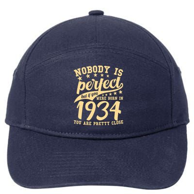 Nobody Is Perfect Born In 1934 90th Birthday 7-Panel Snapback Hat