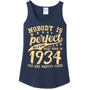 Nobody Is Perfect Born In 1934 90th Birthday Ladies Essential Tank