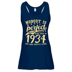 Nobody Is Perfect Born In 1934 90th Birthday Ladies Essential Flowy Tank