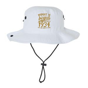 Nobody Is Perfect Born In 1934 90th Birthday Legacy Cool Fit Booney Bucket Hat