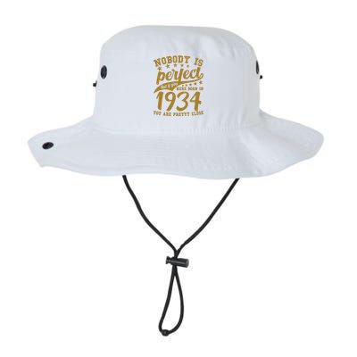 Nobody Is Perfect Born In 1934 90th Birthday Legacy Cool Fit Booney Bucket Hat