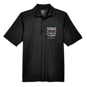 Nurse In Progress Nurse Gift Funny Nursing School Funny Gift Men's Origin Performance Pique Polo