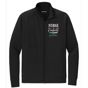 Nurse In Progress Nurse Gift Funny Nursing School Funny Gift Stretch Full-Zip Cadet Jacket