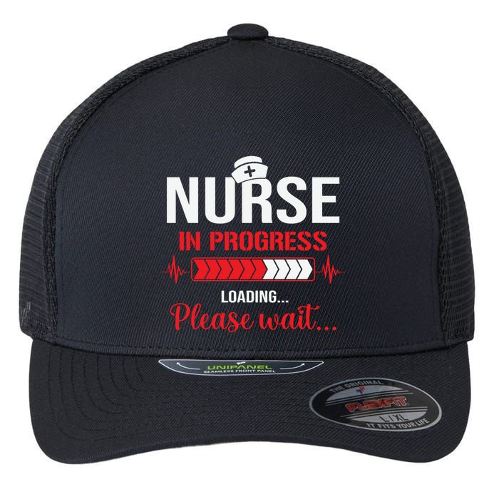 Nurse In Progress Nursing School Student Rn Lpn Nurse Week Gift Flexfit Unipanel Trucker Cap