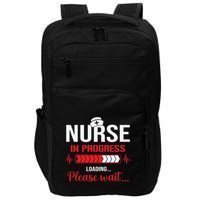 Nurse In Progress Nursing School Student Rn Lpn Nurse Week Gift Impact Tech Backpack