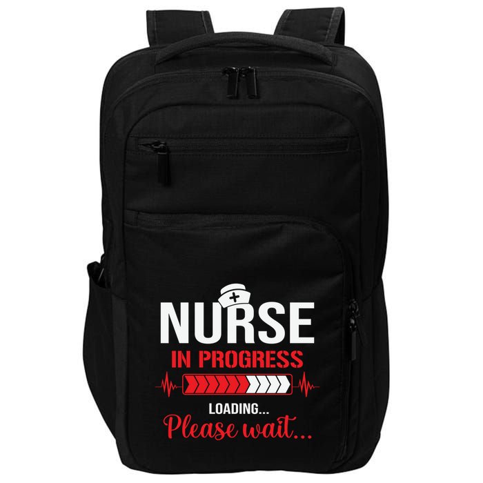 Nurse In Progress Nursing School Student Rn Lpn Nurse Week Gift Impact Tech Backpack