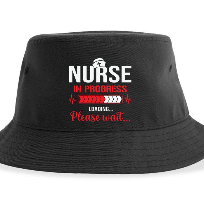Nurse In Progress Nursing School Student Rn Lpn Nurse Week Gift Sustainable Bucket Hat