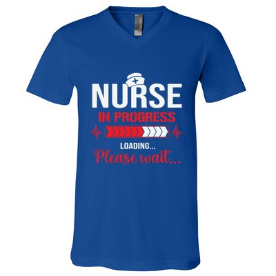 Nurse In Progress Nursing School Student Rn Lpn Nurse Week Gift V-Neck T-Shirt