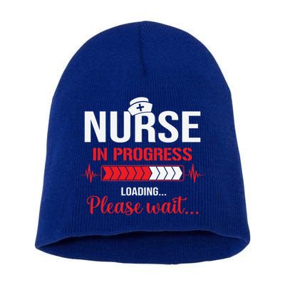 Nurse In Progress Nursing School Student Rn Lpn Nurse Week Gift Short Acrylic Beanie