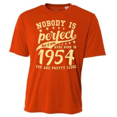 Nobody Is Perfect Born In 1954 70th Birthday Cooling Performance Crew T-Shirt