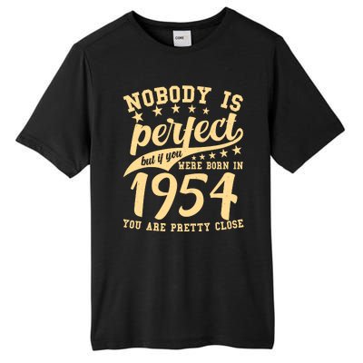 Nobody Is Perfect Born In 1954 70th Birthday Tall Fusion ChromaSoft Performance T-Shirt