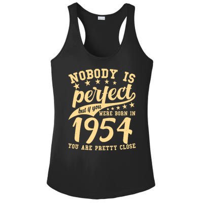 Nobody Is Perfect Born In 1954 70th Birthday Ladies PosiCharge Competitor Racerback Tank