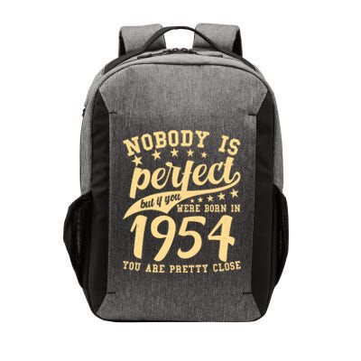 Nobody Is Perfect Born In 1954 70th Birthday Vector Backpack