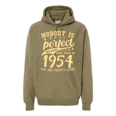 Nobody Is Perfect Born In 1954 70th Birthday Premium Hoodie