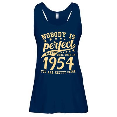 Nobody Is Perfect Born In 1954 70th Birthday Ladies Essential Flowy Tank