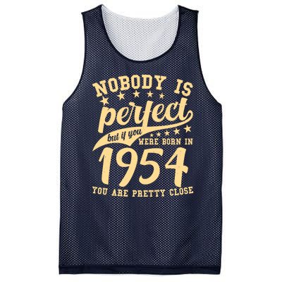 Nobody Is Perfect Born In 1954 70th Birthday Mesh Reversible Basketball Jersey Tank