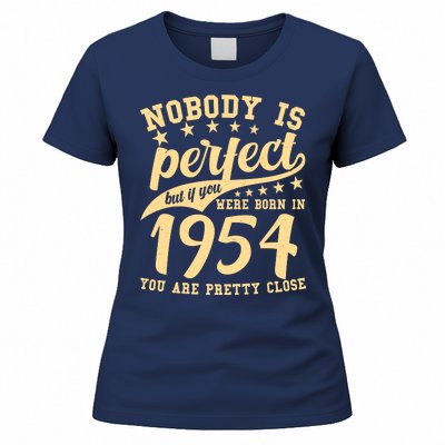 Nobody Is Perfect Born In 1954 70th Birthday Women's T-Shirt