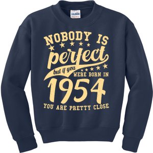 Nobody Is Perfect Born In 1954 70th Birthday Kids Sweatshirt