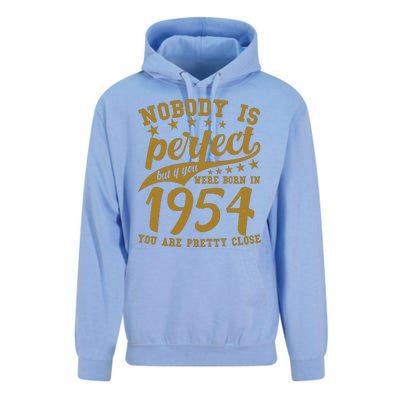 Nobody Is Perfect Born In 1954 70th Birthday Unisex Surf Hoodie