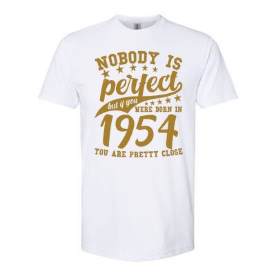 Nobody Is Perfect Born In 1954 70th Birthday Softstyle® CVC T-Shirt