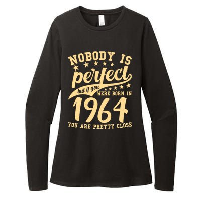 Nobody Is Perfect Born In 1964 60th Birthday Womens CVC Long Sleeve Shirt