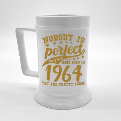 Nobody Is Perfect Born In 1964 60th Birthday Beer Stein