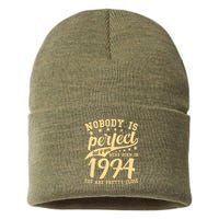 Nobody Is Perfect Born In 1974 50th Birthday Sustainable Knit Beanie