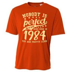 Nobody Is Perfect Born In 1984 40th Birthday Cooling Performance Crew T-Shirt