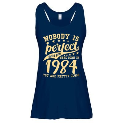 Nobody Is Perfect Born In 1984 40th Birthday Ladies Essential Flowy Tank