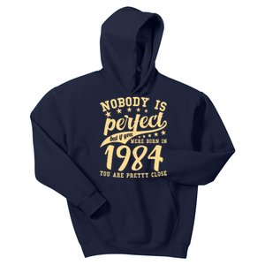 Nobody Is Perfect Born In 1984 40th Birthday Kids Hoodie