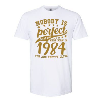 Nobody Is Perfect Born In 1984 40th Birthday Softstyle® CVC T-Shirt