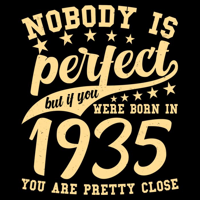 Nobody Is Perfect Born In 1935 90th Birthday Wool Snapback Cap