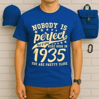 Nobody Is Perfect Born In 1935 90th Birthday T-Shirt