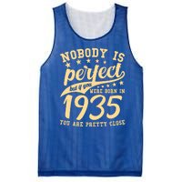 Nobody Is Perfect Born In 1935 90th Birthday Mesh Reversible Basketball Jersey Tank