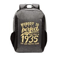 Nobody Is Perfect Born In 1935 90th Birthday Vector Backpack