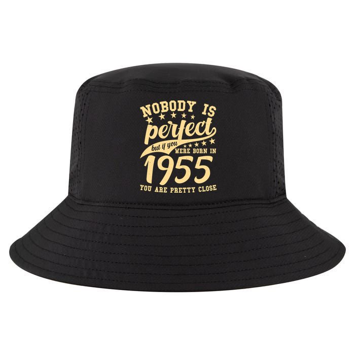 Nobody Is Perfect Born In 1955 70th Birthday Cool Comfort Performance Bucket Hat