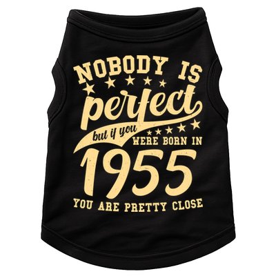 Nobody Is Perfect Born In 1955 70th Birthday Doggie Tank