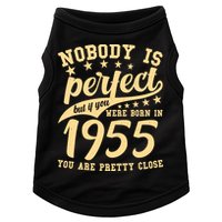 Nobody Is Perfect Born In 1955 70th Birthday Doggie Tank