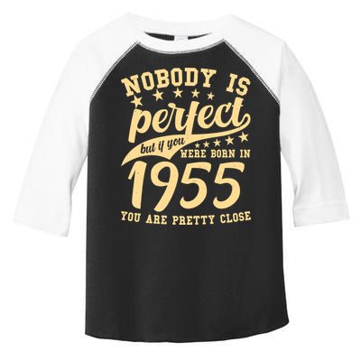 Nobody Is Perfect Born In 1955 70th Birthday Toddler Fine Jersey T-Shirt