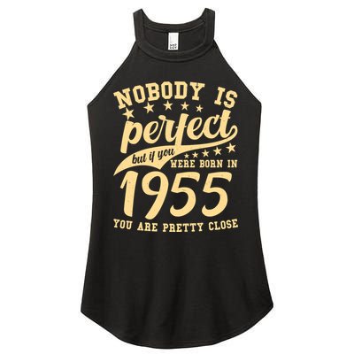 Nobody Is Perfect Born In 1955 70th Birthday Women's Perfect Tri Rocker Tank