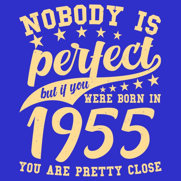 Nobody Is Perfect Born In 1955 70th Birthday Mousepad