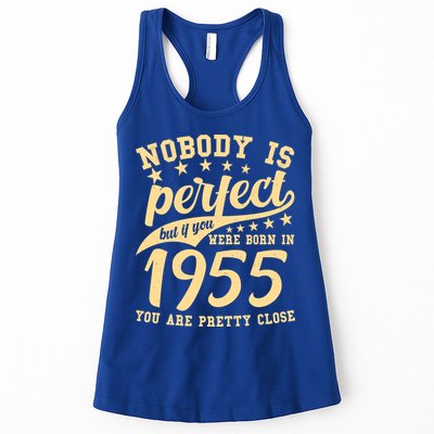 Nobody Is Perfect Born In 1955 70th Birthday Womens Tank Top