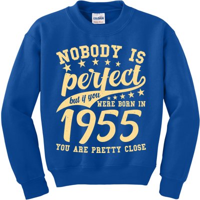 Nobody Is Perfect Born In 1955 70th Birthday Kids Sweatshirt