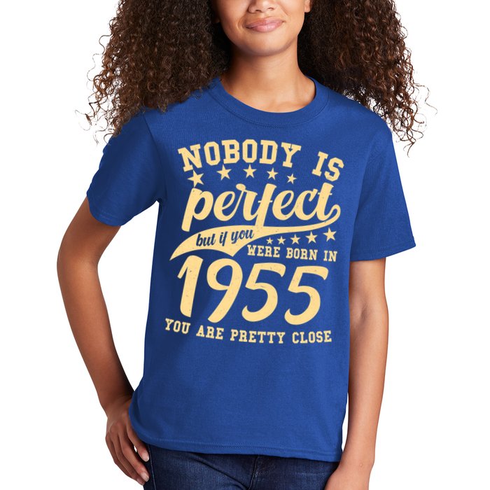 Nobody Is Perfect Born In 1955 70th Birthday Kids T-Shirt