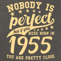 Nobody Is Perfect Born In 1955 70th Birthday Cotton Canvas Backpack