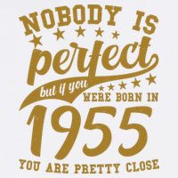 Nobody Is Perfect Born In 1955 70th Birthday Garment-Dyed Sweatshirt