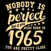 Nobody Is Perfect Born In 1965 60th Birthday Hooded Wearable Blanket